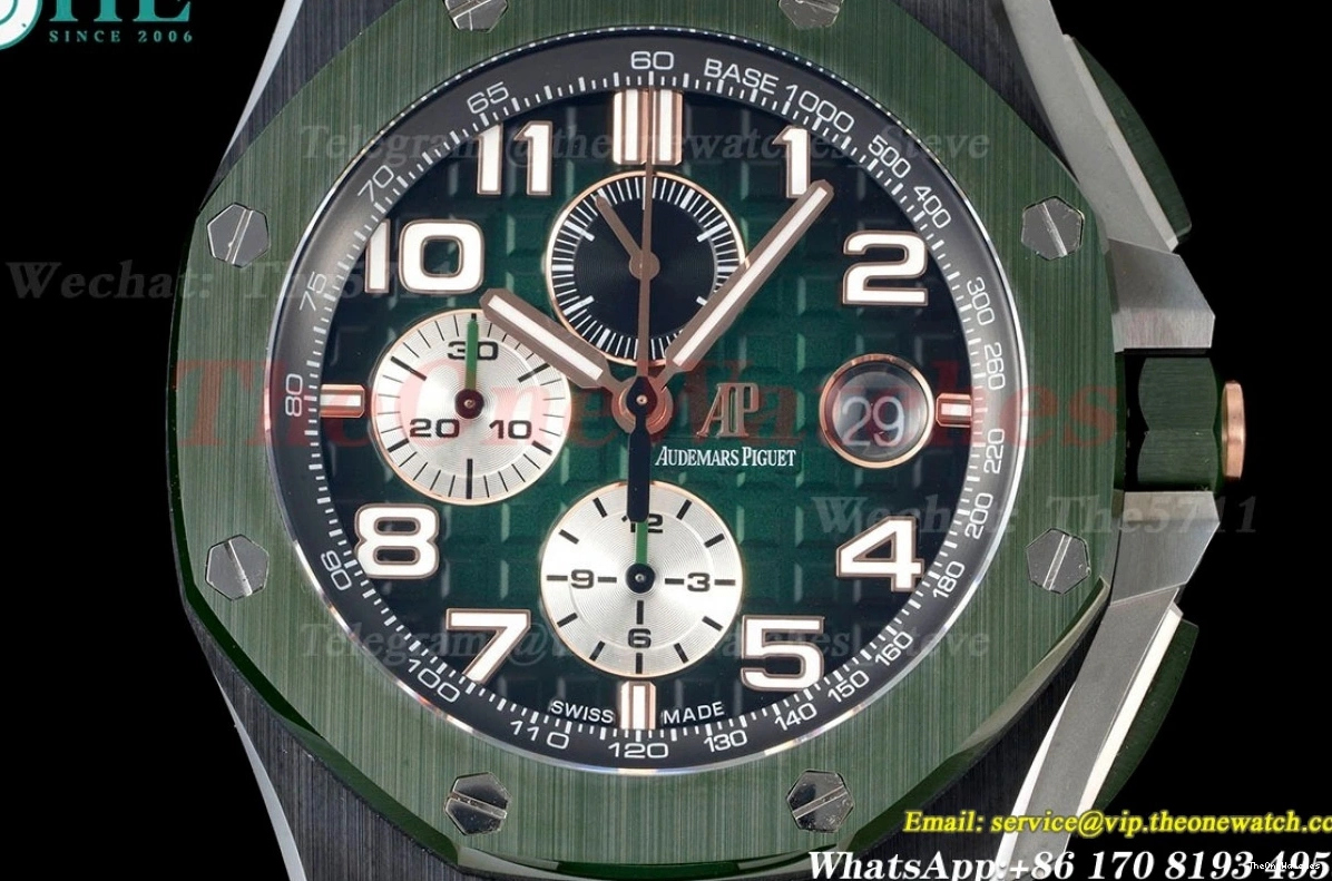 Ceramic Green A3126 2020 44mm Royal Offshore Oak RSF Dial RU 0411